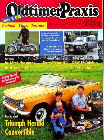 Deckblatt Oldtimer Praxis (10/1998)